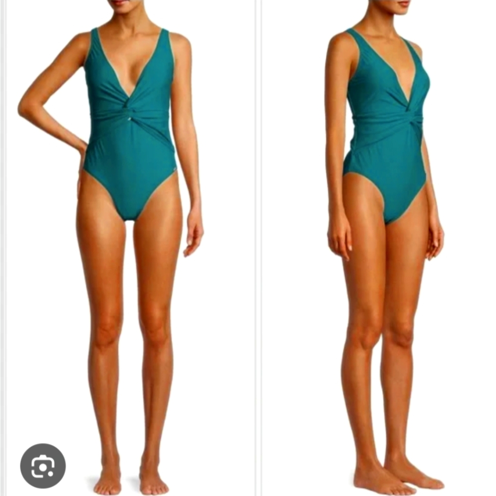 Nicole Miller Teal One-Piece Swimsuit